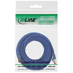 Câble Patch InLine® S / FTP PiMF Cat.6 250 MHz sans cuivre halogène bleu 15m