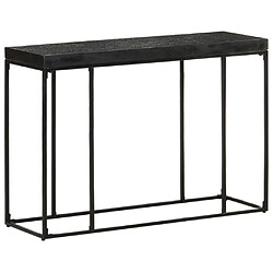 vidaXL Table console Noir 110x35x76 cm Bois d'acacia et de manguier