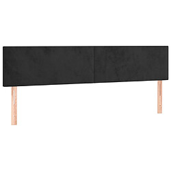 vidaXL Têtes de lit 2 pcs Noir 80x5x78/88 cm Velours