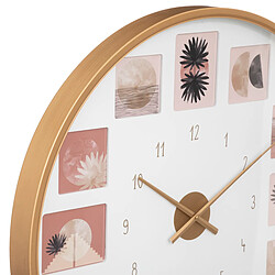 Atmosphera, Createur D'Interieur Horloge Pêle-mêle D76,5 cm en métal Rose - ATMOSPHERA