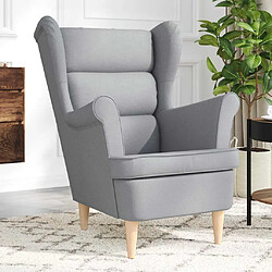 vidaXL Fauteuil gris clair 74x84x100 cm tissu