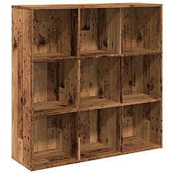 vidaXL Armoire à livres vieux bois 98x29x97,5 cm