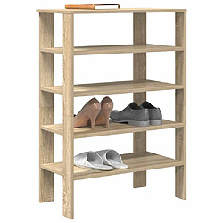 vidaXL Étagère à chaussures chêne sonoma 61x32x87,5 cm bois ingénierie