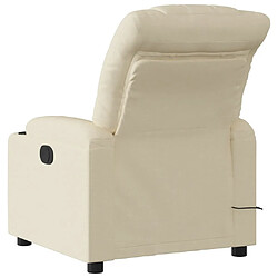 Acheter Maison Chic Fauteuil Relax pour salon, Fauteuil inclinable de massage électrique crème tissu -GKD18644