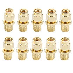 Acheter Wewoo Pour RG58 / RG400 / or RG142 / LMR195 câble 10 PCS plaqué SMA mâle connecteur à sertir RF