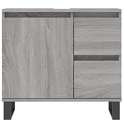 Acheter Maison Chic Armoire de bain,Meuble de rangement de salle de bain,Meuble haut sonoma gris 65x33x60 cm bois d'ingénierie -GKD355747