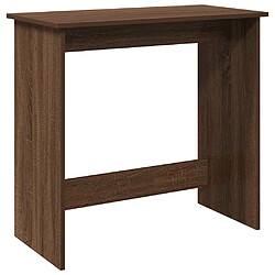 vidaXL Bureau chêne marron 80x40x75 cm bois d'ingénierie