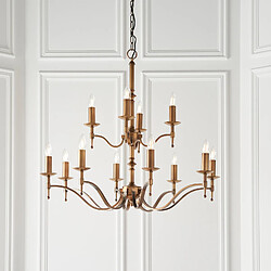 Interiors 1900 Suspension 12 ampoules Stanford, laiton antique