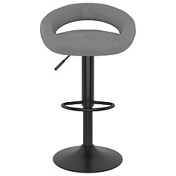 Avis vidaXL Tabourets de bar lot de 2 gris clair velours