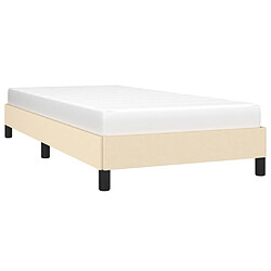 Avis Maison Chic Lit adulte - Lit simple Cadre de lit,Structure du lit Contemporain Crème 90x190 cm Tissu -MN15535