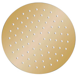 Acheter Helloshop26 Pomme de douche pluie pulvérisateur pommeau de douche tête de douchette accessoire de salle de bain acier inoxydable 20 cm ronde doré 02_0002085