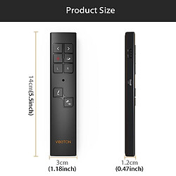 Wewoo Télécommande noir 2.4GHz Présentation multimédia à distance PowerPoint Clicker Wireless Presenter Contrôleur de poche Flip Pen, Distance de contrôle: 30m pas cher