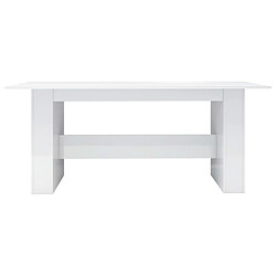 Acheter Maison Chic Table de salle à manger,Table à dîner Blanc brillant 180x90x76 cm Aggloméré -GKD80002