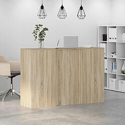 Avis vidaXL Bureau réception chêne sonoma 155x50x103,5 cm bois d'ingénierie