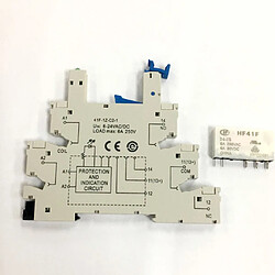 Acheter 4 piece hongfa hf41f pcb relai 5 broches prise de relais 6-24v ac / dc 6a 41f-1z-c2-1