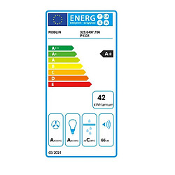 Avis Hotte décorative 90cm 66db 700m3/h inox - 6850896 - ROBLIN