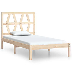 vidaXL Cadre de lit sans matelas bois massif 90x200 cm