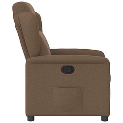 Avis vidaXL Fauteuil inclinable Marron Tissu