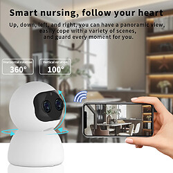 Avis Universal Caméra wifi à double objectif HD 1080P 8XP Zoom Caméra IP Caméra de suivi automatique à l'intérieur Stockage en nuage CCTV Sécurité Dome Surveillance Baby | Caméras de surveillance