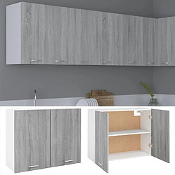 vidaXL Armoire suspendue Sonoma gris 80x31x60 cm Bois d'ingénierie