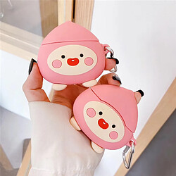 GUPBOO Airpods Coque Housse Étui Protecteur Compatible pour AirPods1/2-Jolie fille en silicone pêche