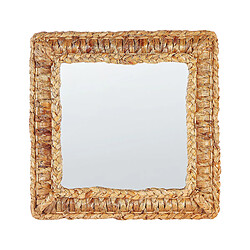 Beliani Miroir LANGLI 52 cm 52 cm Osier Naturel