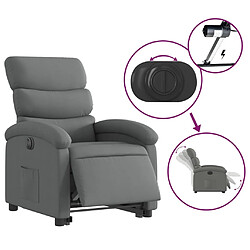 Acheter vidaXL Fauteuil inclinable électrique gris foncé tissu