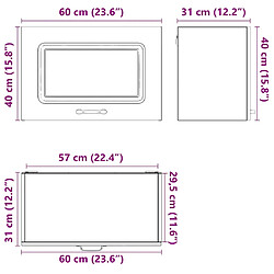 vidaXL Armoire murale de cuisine Kalmar vieux bois bois d'ingénierie pas cher