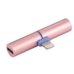 Wewoo Adaptateur or rose pour iPhone 7 & 7 Plus & 6s & 6s Plus & 6 & 6 Plus & SE & 5S & 5, iPad, iPod Lightning Mâle à Jack 3,5 mm Femelle Écouteur Audio