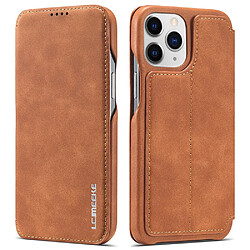 Etui en PU avec support et porte-carte, auto-absorbé, style vintage marron pour votre Apple iPhone 13 Pro Max 6.7 pouces