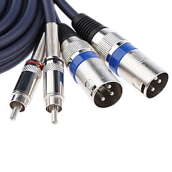 Avis câble de raccordement double XLR mâle à double RCA mâle, cordon audio 2 XLR vers 2 RCA de 2 m