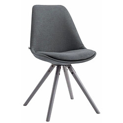 Acheter Decoshop26 4 chaises de salle à manger style scandinave en tissu gris foncé pieds rond en bois gris CDS10334