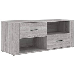 vidaXL Meuble TV Sonoma gris 100x35x40 cm Bois d'ingénierie