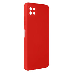 Avizar Coque Samsung Galaxy A22 5G Silicone Semi rigide Finition Soft Touch Fine Rouge