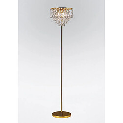 Luminaire Center Lampadaire Atla 4 Ampoules doré/cristal