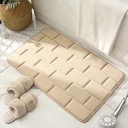 Avis Universal Tapis de salle de bains antidérapant 3D brique sol sanitaire tapis de sol salle de douche portes et fenêtres couleur unie absorbant tapis de baignoire | serviettes de bain (50 * 80 cm)