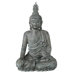 Statue Déco Bouddha Assis 106cm Gris