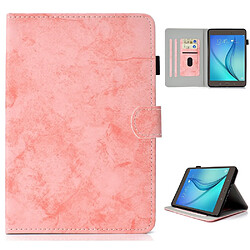 Etui en PU anti-chute avec support et porte-carte pour Samsung Galaxy Tab A 8.0 SM-T350/T355C (2015) - rose