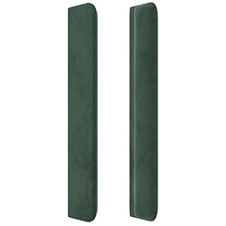 Avis vidaXL Tête de lit avec oreilles Vert foncé 83x16x118/128 cm Velours