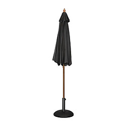 Parasol de Terrasse de 2,5 m à Poulie Professionnel Noir - Bolero