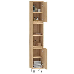 Avis vidaXL Armoire salle de bain chêne sonoma 30x30x190 cm