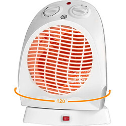 Vendos85 Chauffage Soufflant Economique 120° Oscillant 2000W blanc