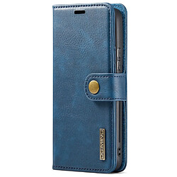 Etui en PU DG.MING détachable 2 en 1 bleu pour votre Samsung Galaxy S22 5G