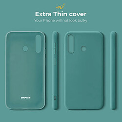 Moozy Minimalist Series Coque en silicone pour Huawei P30 Lite, bleu gris - Finition mate fine et souple en TPU pas cher