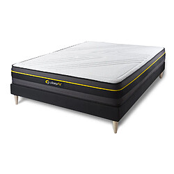 Sleepfit Ensemble 180x200 matelas ACTIVE + sommier kit noir