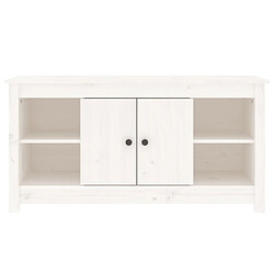 Avis Maison Chic Meuble TV scandinave - Banc TV pour salon Blanc 103x36,5x52 cm Bois de pin massif -MN71831