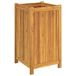 Acheter vidaXL Jardinière avec doublure 42x42x75 cm bois massif d'acacia