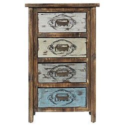 Mendler Commode Cadiz armoire table d'appoint, vintage, shabby chic, 79x48x33cm pas cher