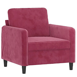 Avis vidaXL Fauteuil avec repose-pied Rouge bordeaux 60 cm Velours