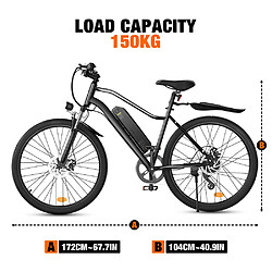 None Vélo électrique EB3, moteur 500 W, batterie 36 V 10,4 Ah, pneus 26", vitesse maximale 32 km/h, autonomie 100 km